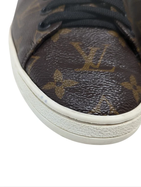 Louis Vuitton LV Monogram Leather Brown Sneakers Size EU 38.5 - Picture 7 of 16